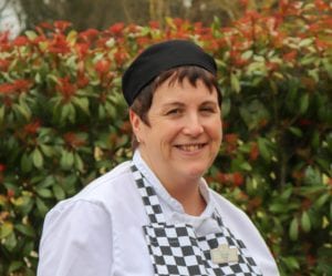Tracey King, Head Chef, at Oak Lodge, Forest Care Ltd. An Outstanding CQQ private care home in Hampshire offering respite, residential and nursing care for the elderly. Award-winning, all-inclusive fees and no deposits.