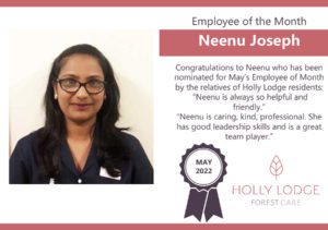 Holly Lodge May 2022 Employee of the Month