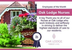 Employee of the Month - Oak Lodge May 2023