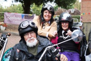 Joy celebrates her 100th birthday on Harley Davidson