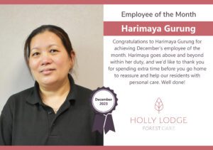Employee of the month - Dec 2023 - Holly Lodge
